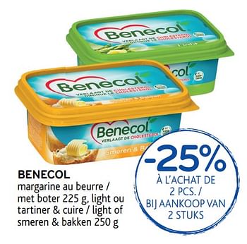 Promoties Benecol margarine au beurre - Benecol - Geldig van 17/01/2018 tot 30/01/2018 bij Alvo