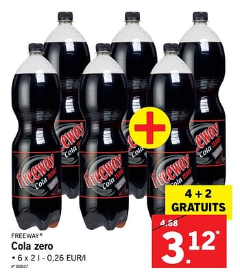 Promotions Cola zero - Freeway - Valide de 22/01/2018 à 27/01/2018 chez Lidl
