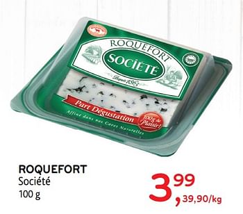 Promotions Roquefort société - Société - Valide de 17/01/2018 à 30/01/2018 chez Alvo