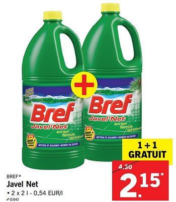 Promoties Javel net - Bref - Geldig van 22/01/2018 tot 27/01/2018 bij Lidl