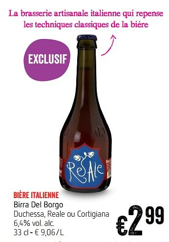 Promotions Bière italienne birra del borgo - Birra del Borgo - Valide de 18/01/2018 à 24/01/2018 chez Delhaize
