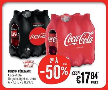 Promotions Boisson pétillante coca-cola - Coca Cola - Valide de 18/01/2018 à 24/01/2018 chez Delhaize