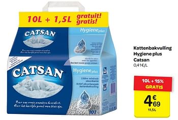 Promoties Kattenbakvulling hygiene plus catsan - Catsan - Geldig van 17/01/2018 tot 29/01/2018 bij Carrefour