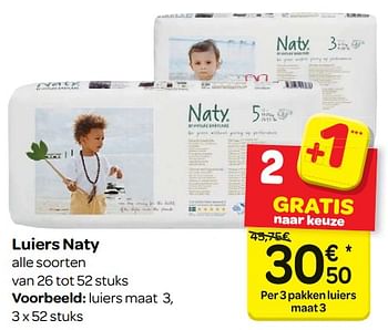 Promoties Luiers naty - Naty - Geldig van 17/01/2018 tot 29/01/2018 bij Carrefour