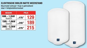 Promoties Elektrische boiler natte weerstand - Van Marcke - Geldig van 11/01/2018 tot 28/01/2018 bij HandyHome