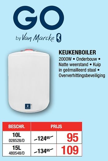 Promoties Keukenboiler - Van Marcke - Geldig van 11/01/2018 tot 28/01/2018 bij HandyHome