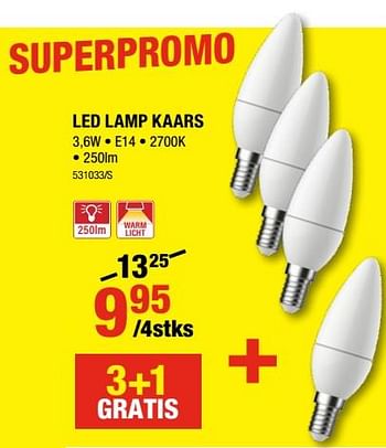 Promoties Memo led lamp kaars - Meno - Geldig van 11/01/2018 tot 28/01/2018 bij HandyHome