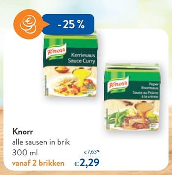 Promoties Knorr alle sausen in brik - Knorr - Geldig van 13/01/2018 tot 30/01/2018 bij OKay