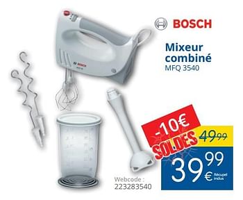 Promotions Bosch mixeur combiné mfq 3540 - Bosch - Valide de 15/01/2018 à 31/01/2018 chez Eldi