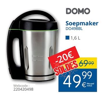 Promotions Domo soepmaker do498bl - Domo elektro - Valide de 15/01/2018 à 31/01/2018 chez Eldi