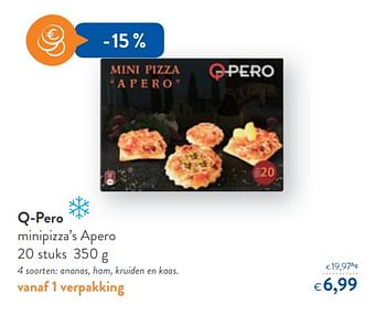 Promoties Q-pero minipizza`s apero - Q-pero - Geldig van 13/01/2018 tot 30/01/2018 bij OKay
