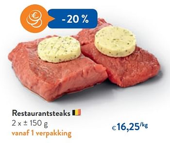 Promoties Restaurantsteaks - Huismerk - Okay  - Geldig van 13/01/2018 tot 30/01/2018 bij OKay
