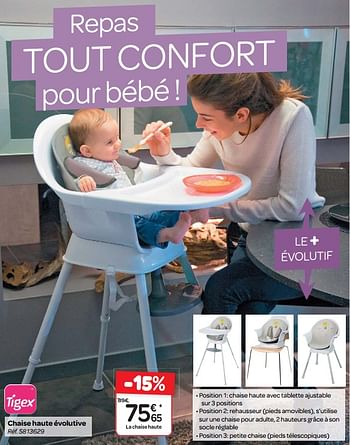 Tigex Chaise Haute Evolutive En Promotion Chez Carrefour