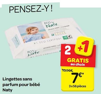 Promotions Lingettes sans parfum pour bébé naty - Naty - Valide de 17/01/2018 à 29/01/2018 chez Carrefour