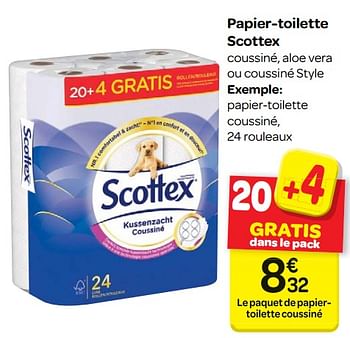 Promotions Papier-toilette scottex - Scottex - Valide de 17/01/2018 à 29/01/2018 chez Carrefour
