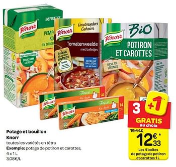 Promotions Potage et bouillon knorr - Knorr - Valide de 17/01/2018 à 29/01/2018 chez Carrefour