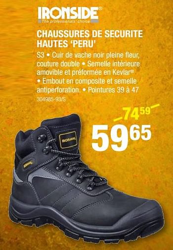 Promoties Chaussures de securite hautes `peru` - Ironside - Geldig van 11/01/2018 tot 28/01/2018 bij HandyHome