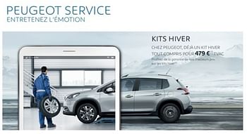 Promotions Peugeot kits hiver - Peugeot - Valide de 01/01/2018 à 31/01/2018 chez Peugeot