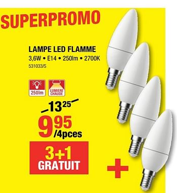 Promotions Meno lampe led flamme - Meno - Valide de 11/01/2018 à 28/01/2018 chez HandyHome