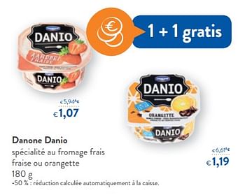 Promotions Danone danio spécialité au fromage frais fraise ou orangette - Danone - Valide de 13/01/2018 à 30/01/2018 chez OKay