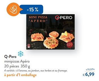 Promotions Q-pero minipizzas apéro - Q-pero - Valide de 13/01/2018 à 30/01/2018 chez OKay