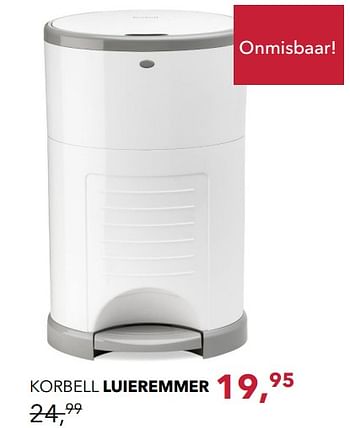 Promoties Korbell luieremmer - Korbell - Geldig van 14/01/2018 tot 10/02/2018 bij Baby & Tiener Megastore