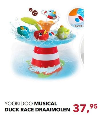 Promoties Yookidoo musical duck race draaimolen - Yookidoo - Geldig van 14/01/2018 tot 10/02/2018 bij Baby & Tiener Megastore