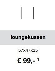 Promoties Loungekussen valras - Huismerk - Henders & Hazel - Geldig van 03/11/2017 tot 30/04/2018 bij Henders & Hazel