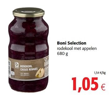 Promoties Boni selection rodekool met appelen - Boni - Geldig van 17/01/2018 tot 30/01/2018 bij Colruyt
