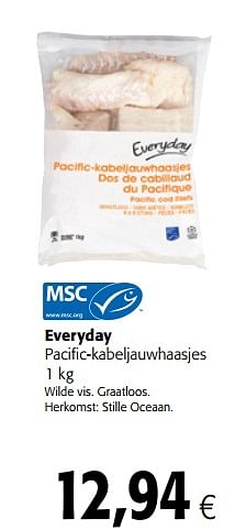 Promoties Everyday pacific-kabeljauwhaasjes - Everyday - Geldig van 17/01/2018 tot 30/01/2018 bij Colruyt