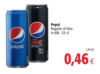 Promoties Pepsi regular of max - Pepsi - Geldig van 17/01/2018 tot 30/01/2018 bij Colruyt