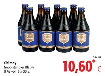 Promoties Chimay trappistenbier blauw - Chimay - Geldig van 17/01/2018 tot 30/01/2018 bij Colruyt