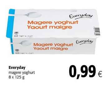 Promoties Everyday magere yoghurt - Everyday - Geldig van 17/01/2018 tot 30/01/2018 bij Colruyt