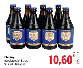 Promotions Chimay trappistenbier blauw - Chimay - Valide de 17/01/2018 à 30/01/2018 chez Colruyt