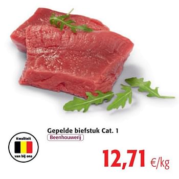 Promoties Gepelde biefstuk cat - Huismerk - Colruyt - Geldig van 17/01/2018 tot 30/01/2018 bij Colruyt