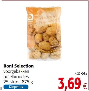 Promoties Boni selection voorgebakken hotelbroodjes - Boni - Geldig van 17/01/2018 tot 30/01/2018 bij Colruyt