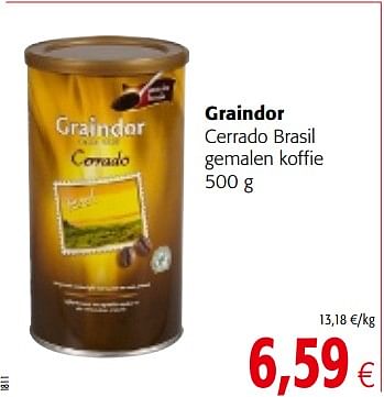 Promotions Graindor cerrado brasil gemalen koffie - Graindor - Valide de 17/01/2018 à 30/01/2018 chez Colruyt