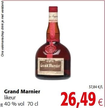 Promoties Grand marnier likeur - Grand Marnier - Geldig van 17/01/2018 tot 30/01/2018 bij Colruyt