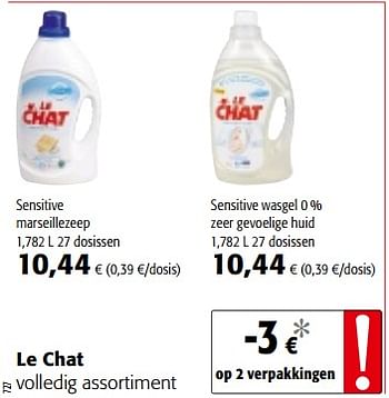 Promoties Le chat volledig assortiment - Le Chat - Geldig van 17/01/2018 tot 30/01/2018 bij Colruyt
