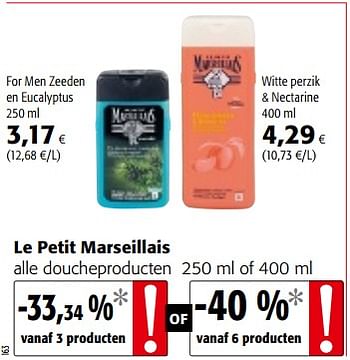 Promoties Le petit marseillais alle doucheproducten - Le Petit Marseillais - Geldig van 17/01/2018 tot 30/01/2018 bij Colruyt