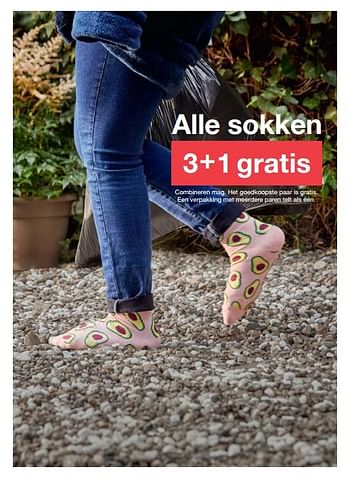 Promoties Alle sokken 3 + 1 gratis - Huismerk - Zeeman  - Geldig van 20/01/2018 tot 27/01/2018 bij Zeeman