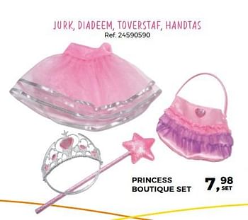 Promoties Jurk, diadeem, toverstaf, handtas - Princess Boutique - Geldig van 23/01/2018 tot 20/02/2018 bij Supra Bazar