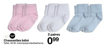 Promotions Chaussettes bébé - Produit maison - Zeeman  - Valide de 20/01/2018 à 27/01/2018 chez Zeeman