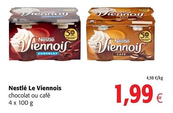 Promotions Nestlé le viennois chocolat ou café - Nestlé - Valide de 17/01/2018 à 30/01/2018 chez Colruyt