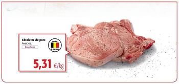 Promotions Côtelette de porc - Produit maison - Colruyt - Valide de 17/01/2018 à 30/01/2018 chez Colruyt