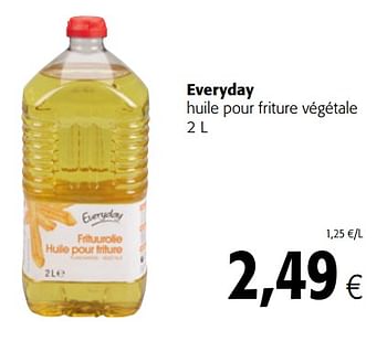 Promotions Everyday huile pour friture végétale - Everyday - Valide de 17/01/2018 à 30/01/2018 chez Colruyt