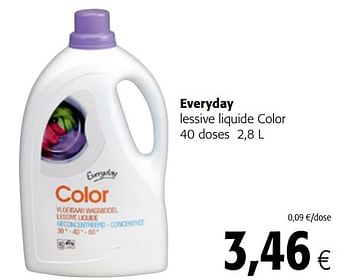 Promotions Everyday lessive liquide color - Everyday - Valide de 17/01/2018 à 30/01/2018 chez Colruyt