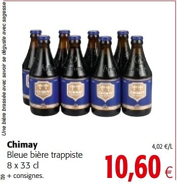 Promotions Chimay bleue bière trappiste - Chimay - Valide de 17/01/2018 à 30/01/2018 chez Colruyt