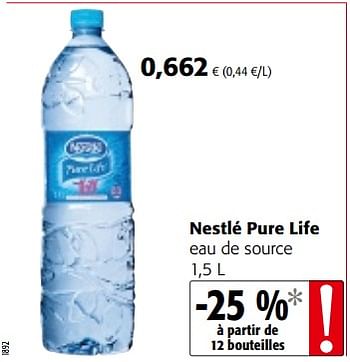 Promotions Nestlé pure life eau de source - Nestlé - Valide de 17/01/2018 à 30/01/2018 chez Colruyt