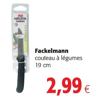 Promotions Fackelmann couteau à légumes - Fackelmann - Valide de 17/01/2018 à 30/01/2018 chez Colruyt